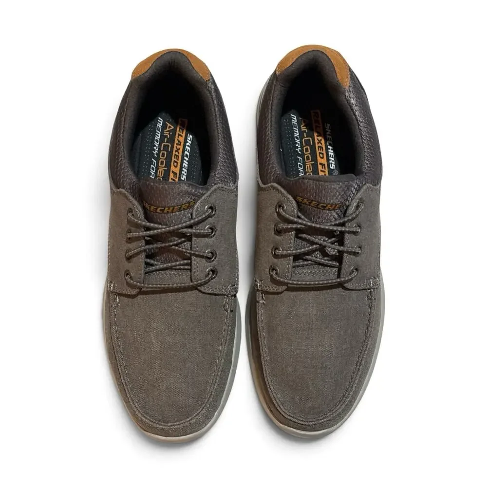 Skechers Mens Elent Mosen Relaxed Fit Boat Casual Comfort Sneaker Charcoal 11
